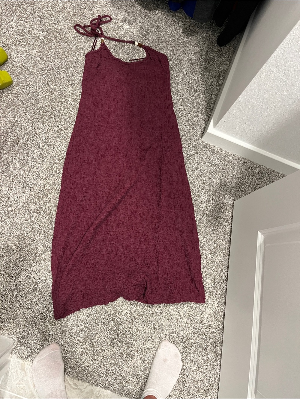 Old Navy Burgundy Halter Maxi Dress